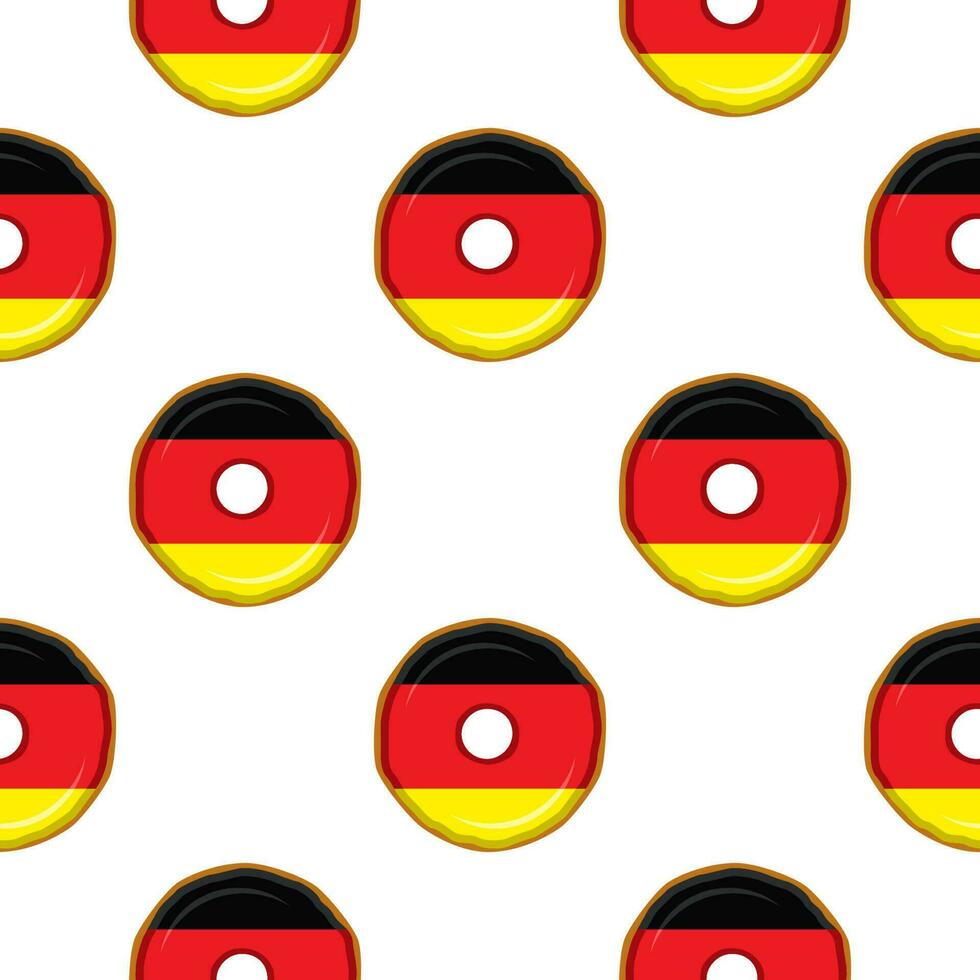 Pattern cookie with flag country Germany in tasty biscuit vector
