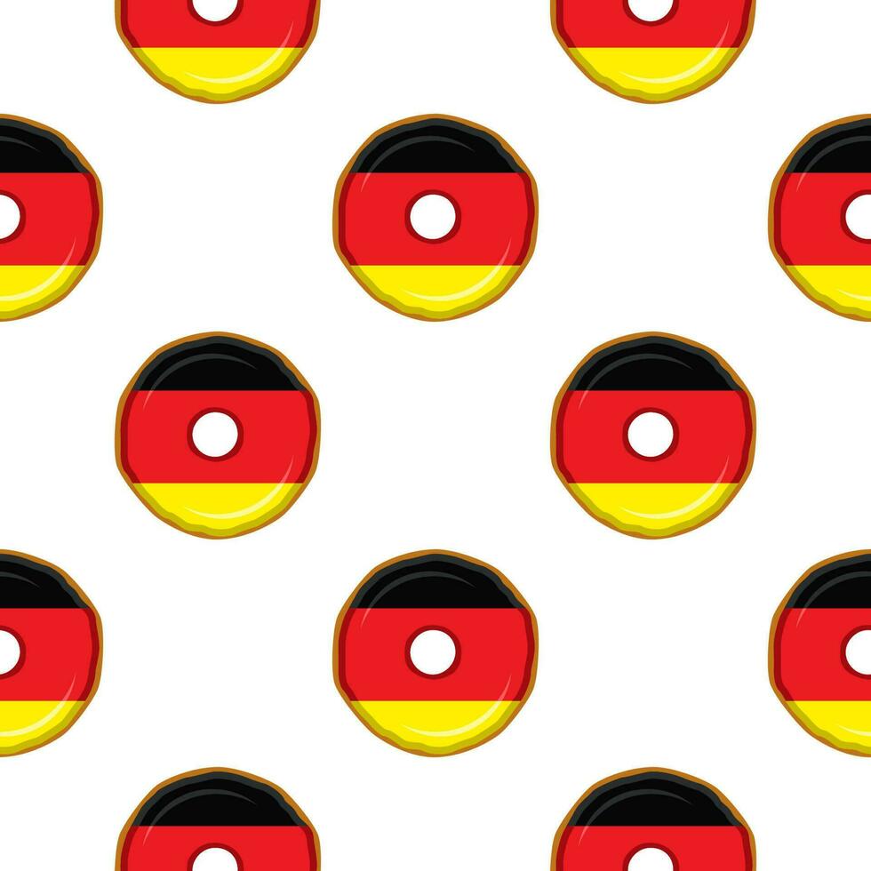 Pattern cookie with flag country Germany in tasty biscuit vector