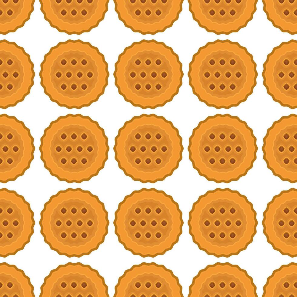 patrón de galletas caseras de diferentes sabores en galletas de pastelería vector