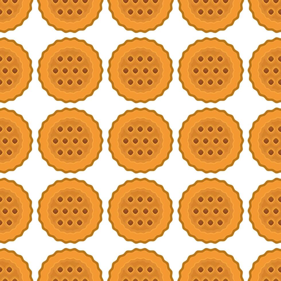 Pattern homemade cookie different taste in pastry biscuit vector