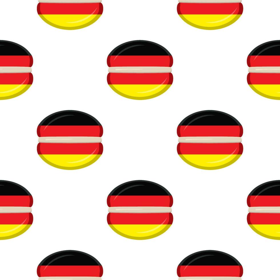 Pattern cookie with flag country Germany in tasty biscuit vector