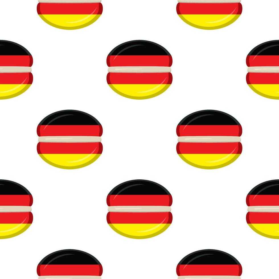 Pattern cookie with flag country Germany in tasty biscuit vector