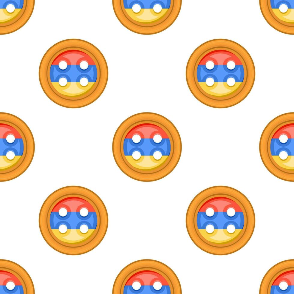 Pattern cookie with flag country Armenia in tasty biscuit vector