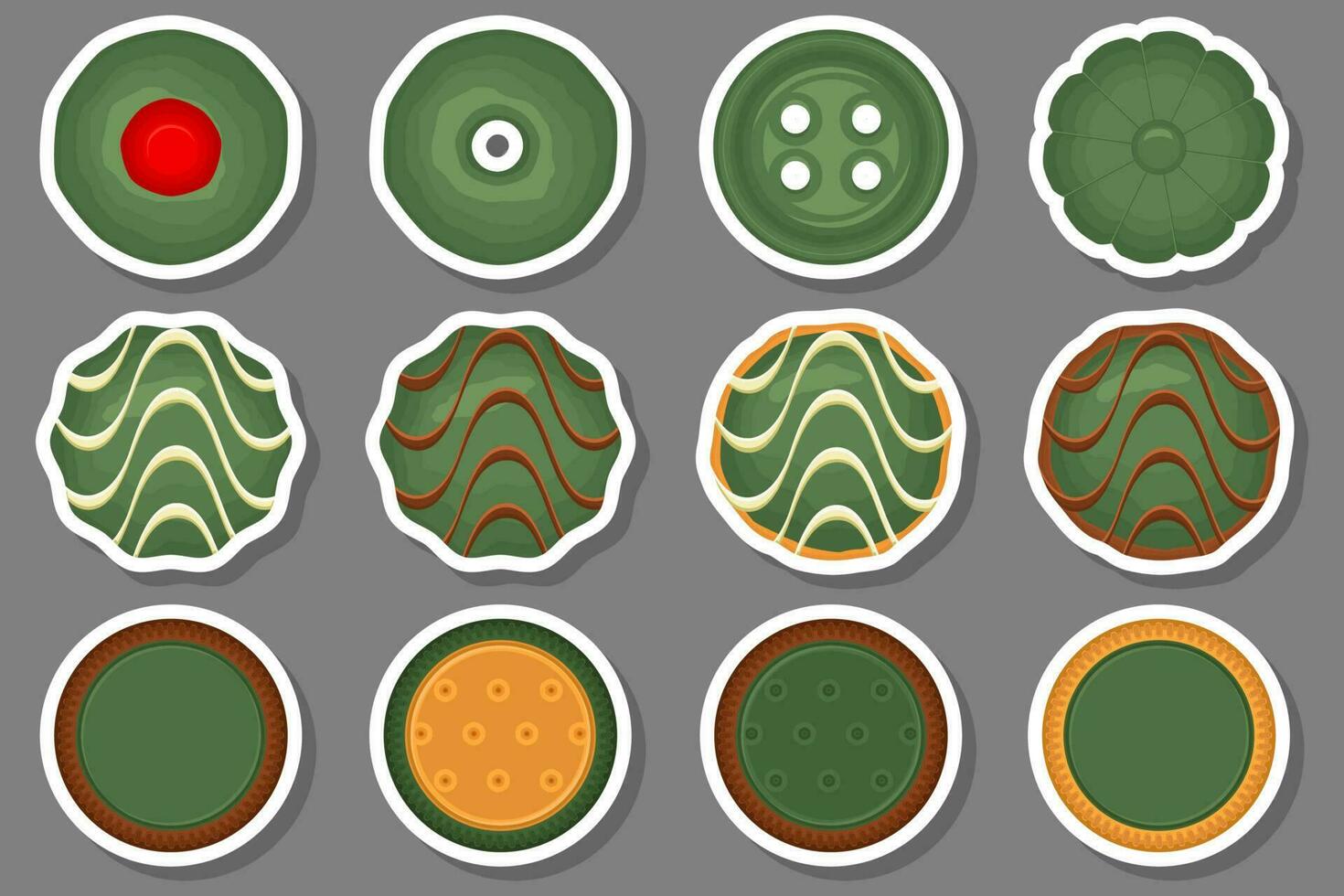 Big set homemade cookie different taste in pastry biscuit vector