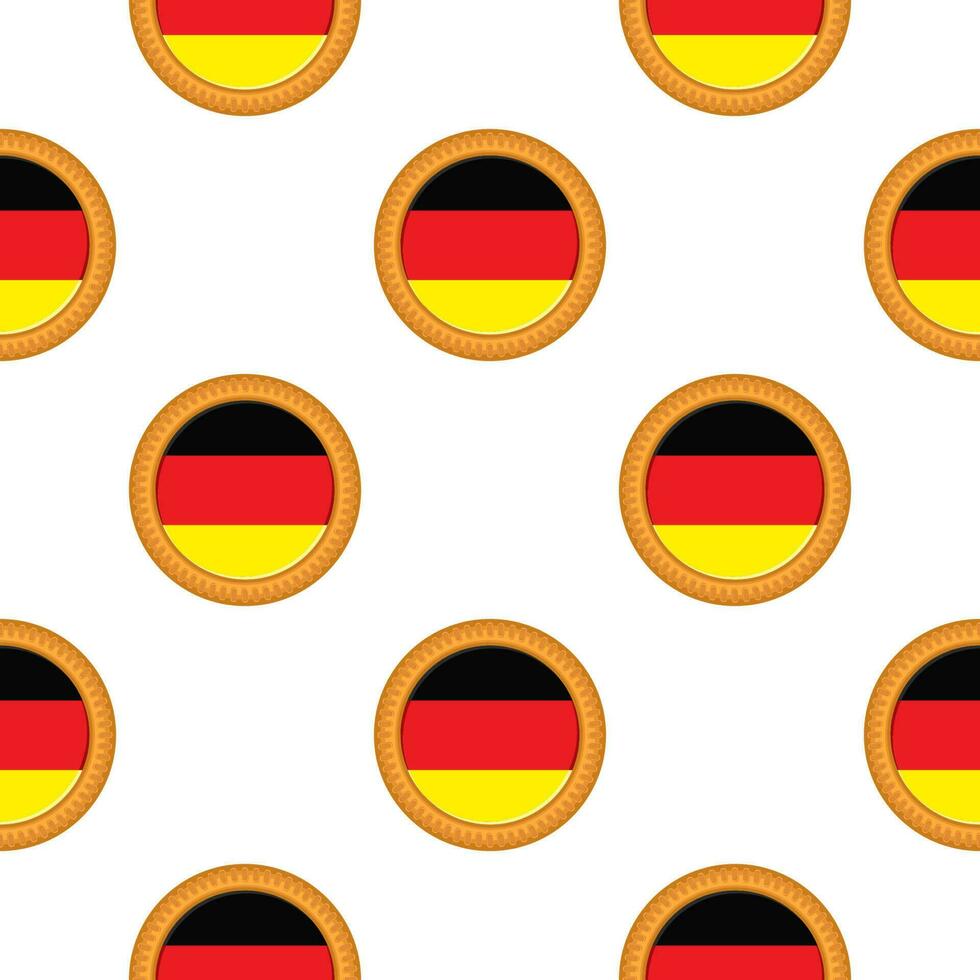 Pattern cookie with flag country Germany in tasty biscuit vector