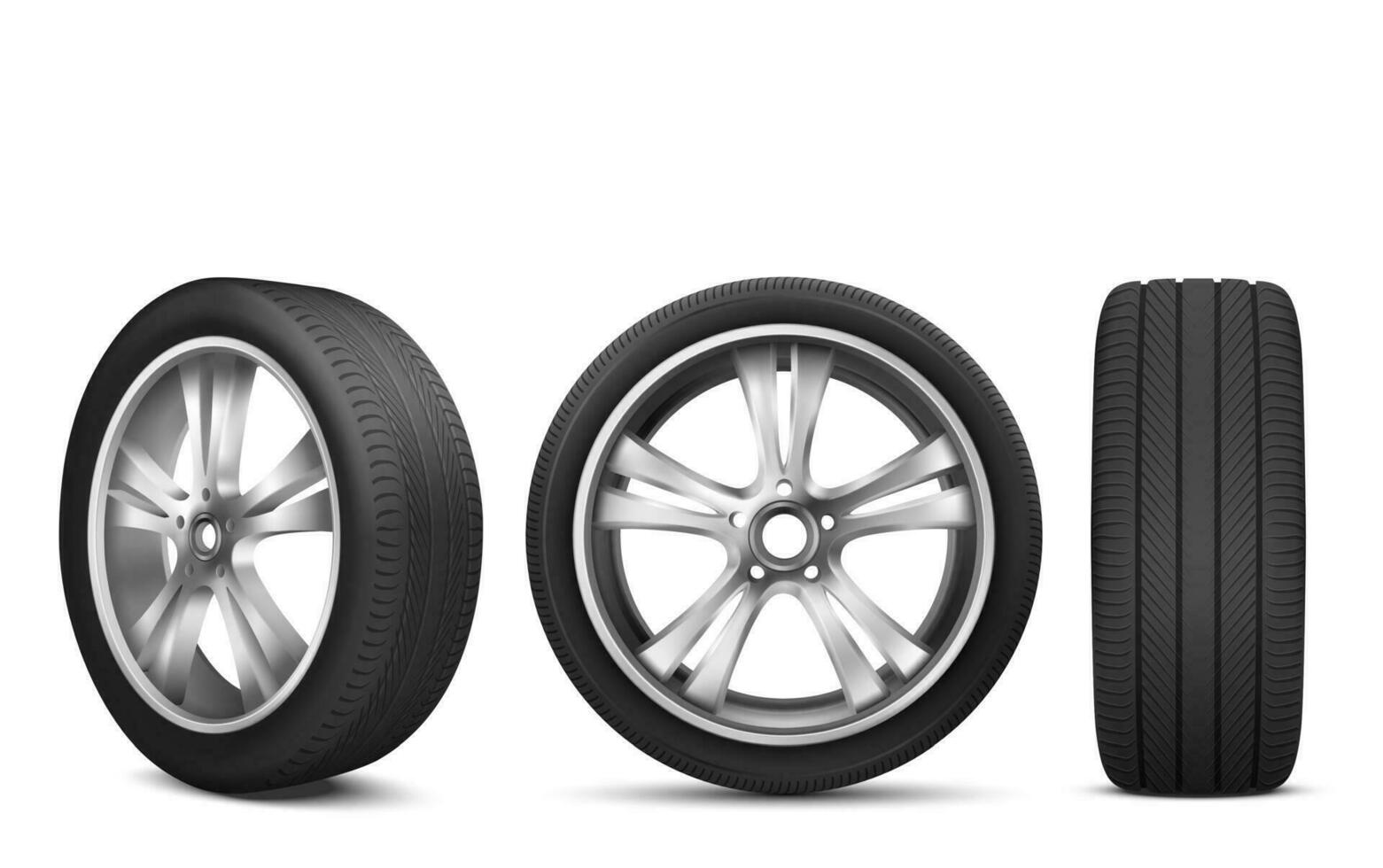 Sport car wheel with japanese steel disk vector