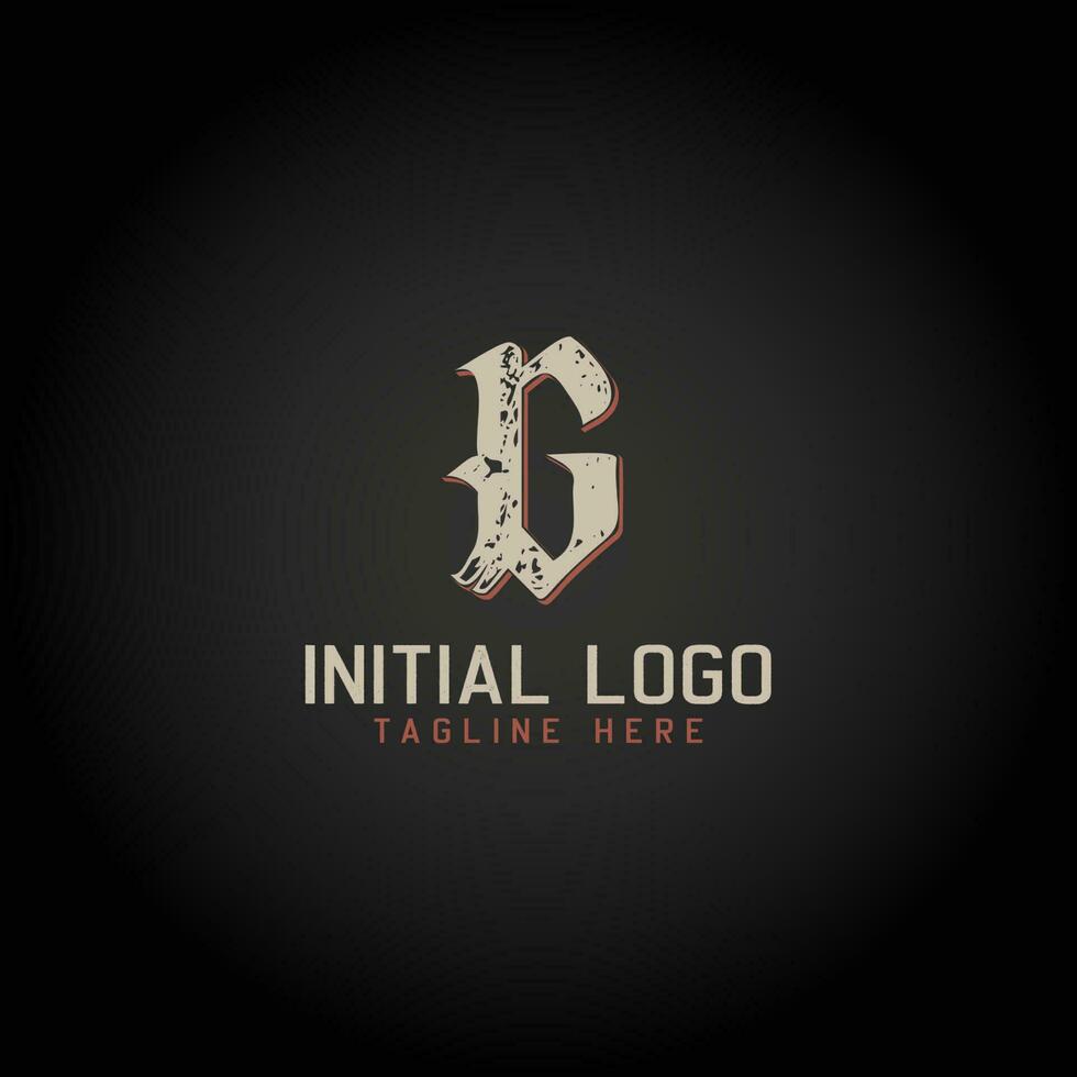 Logo of G alphabet initial Gothic Style icon design vector