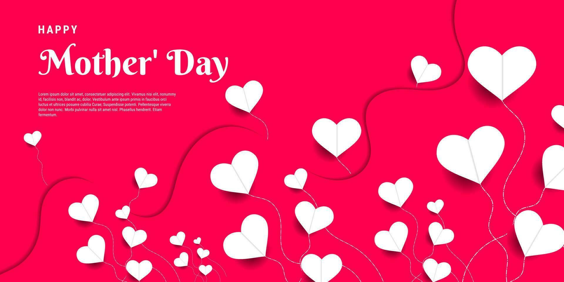 Mother's day sale poster or holiday shop seasonal discount offer banner vector
