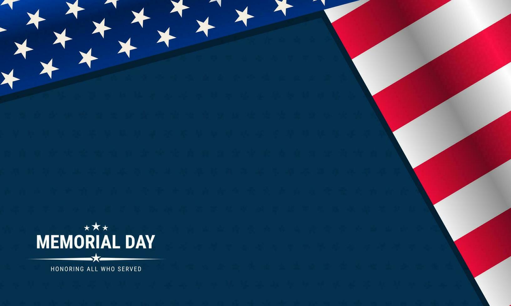Memorial Day Background Design. Honoring All Who Served. Vector Illustration.