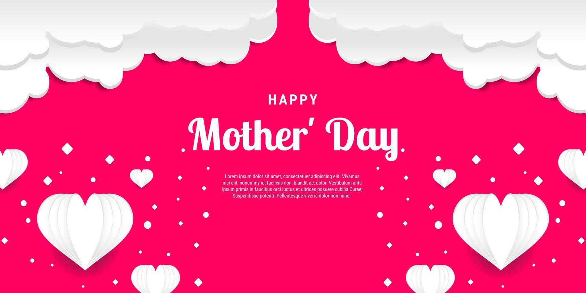 Mother's day sale poster or holiday shop seasonal discount offer banner vector