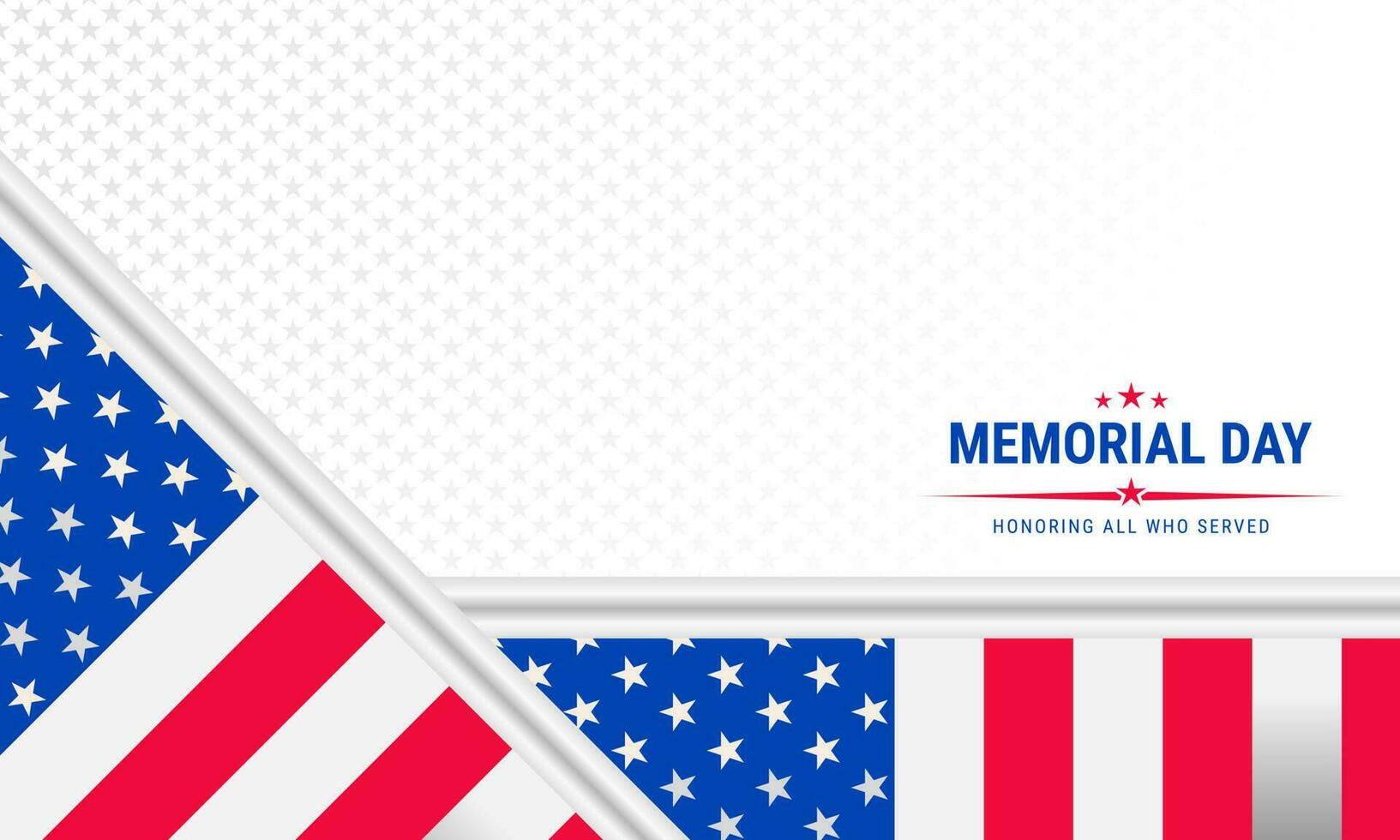 Memorial Day Background Design. Honoring All Who Served. Vector Illustration.