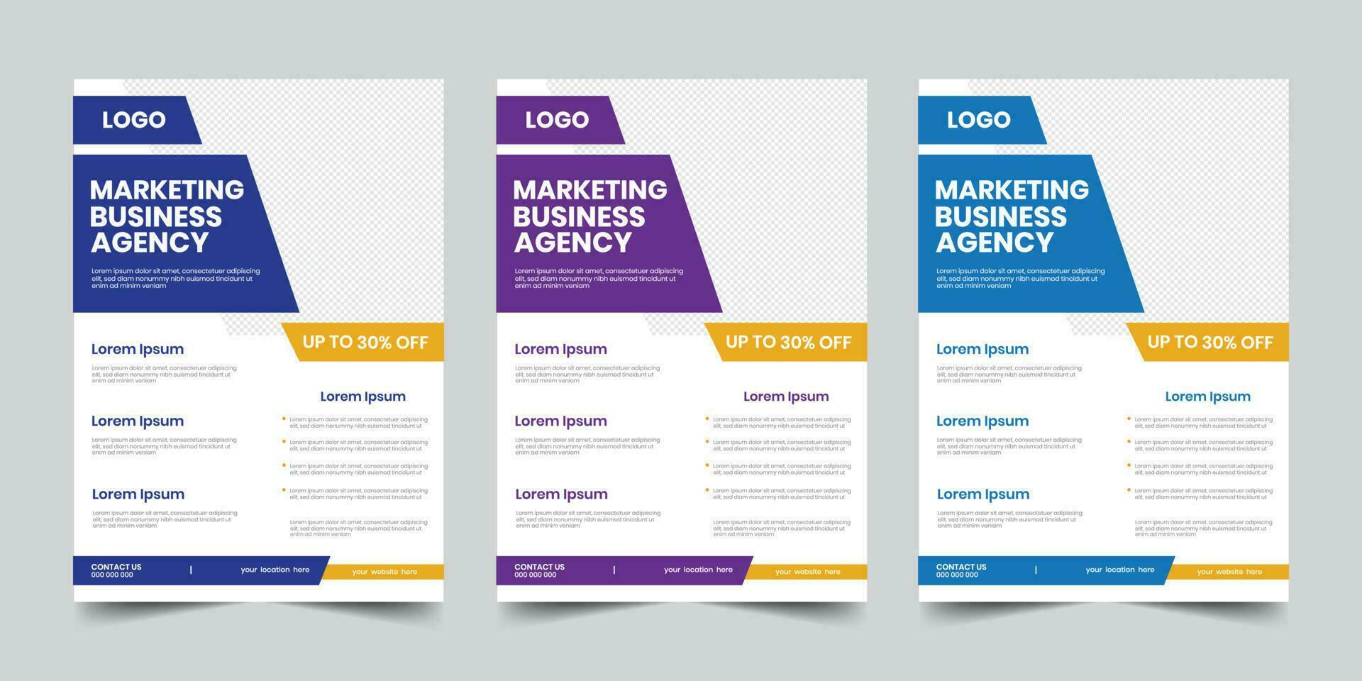 Minimalist print marketing website annual report flyer design vector