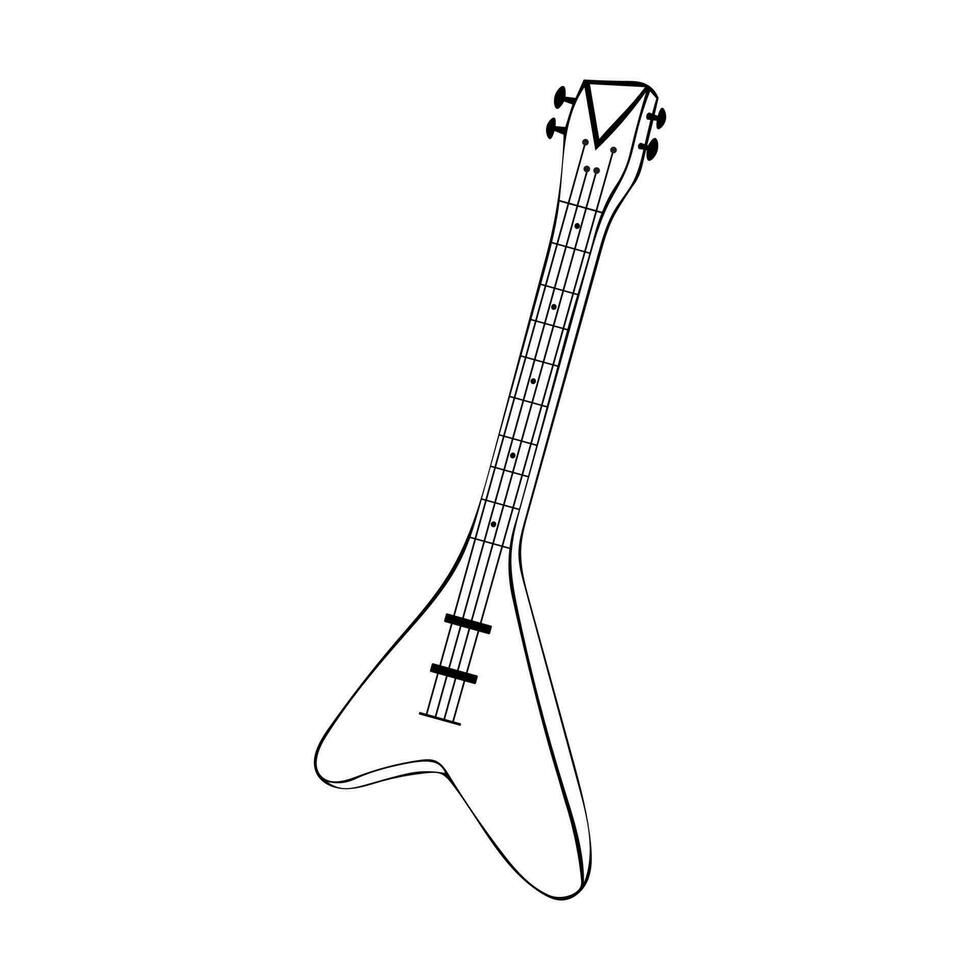 Bass Guitar Vector, Vintage Bass Guitar stock Illustration vector