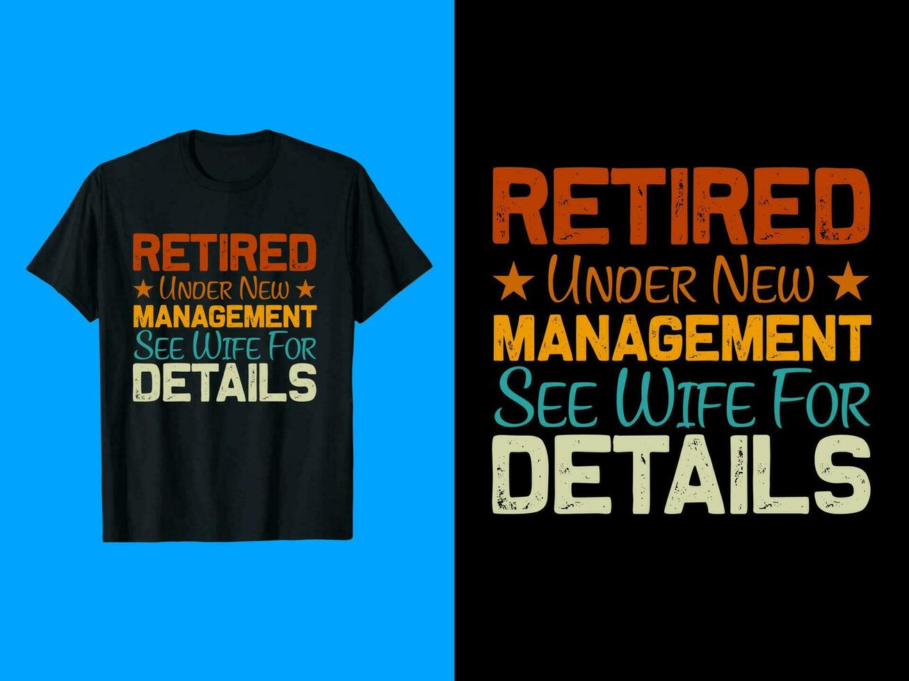Retired Typography T-Shirt Design vector