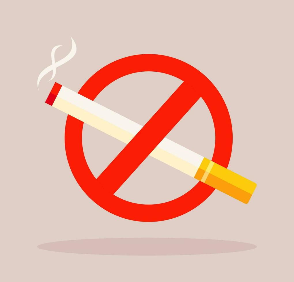 Stop smoking, no smoking, prohibition sign symbol Design Template. No smoking Sign for Design Element, Presentation, Website or App. vector flat icon cartoon design vector illustration