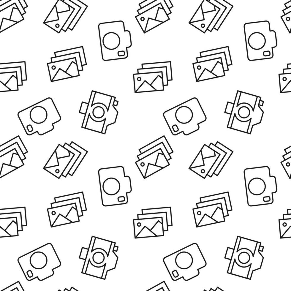 Picture and Photo Camera Seamless Pattern for Printing and Wrapping vector