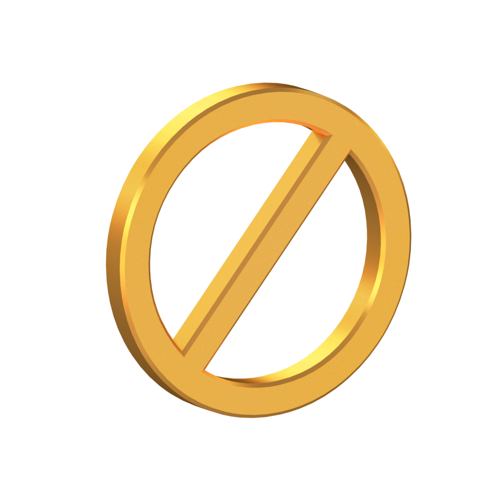 Block 3D Icon Isolated on Transparent Background, Gold Texture, 3D Rendering png