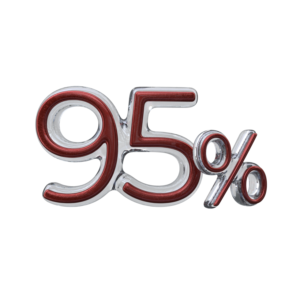 95 Percent 3D Render Transparent Background 23456587 PNG 95-percent-3d-render-transparent-background-23456587-png