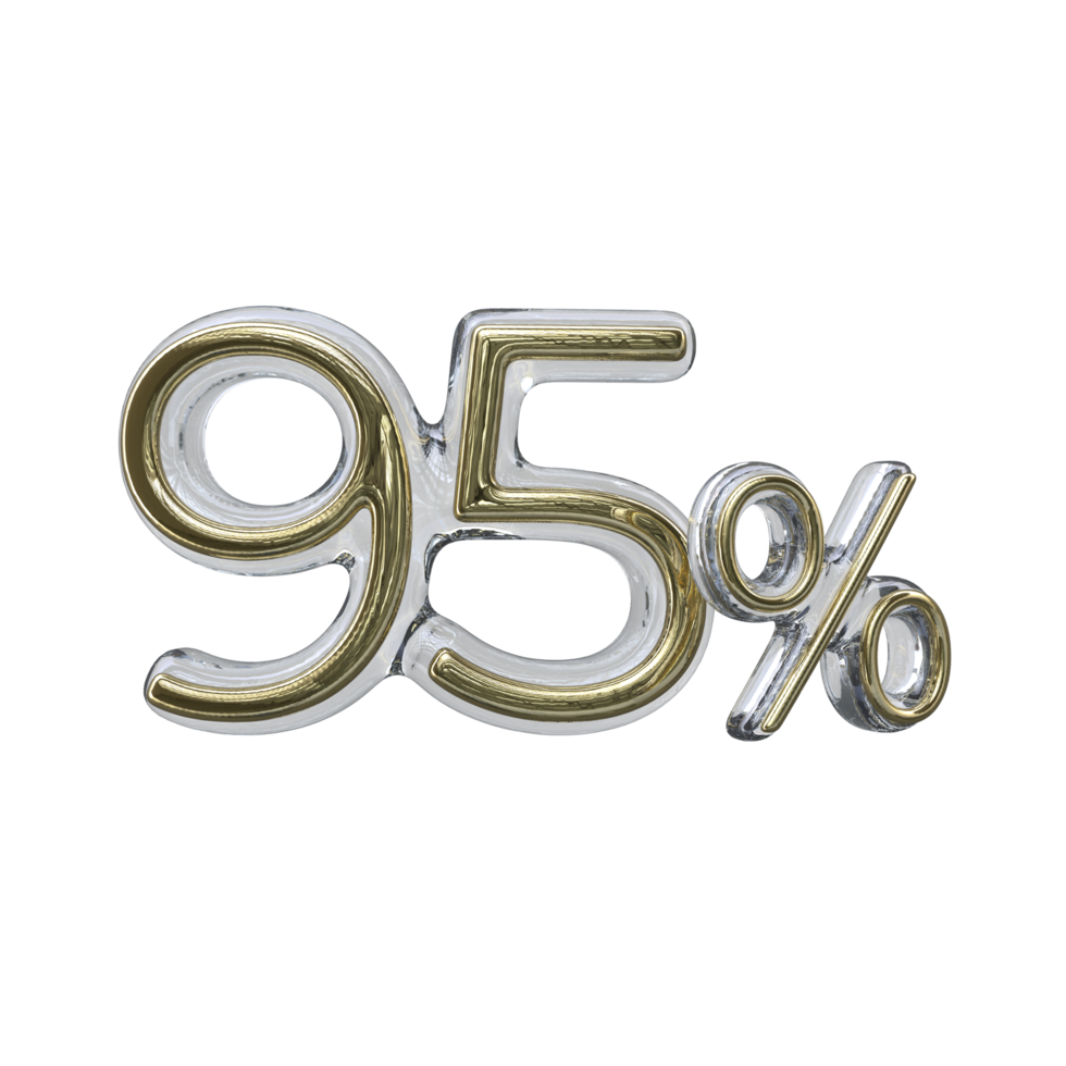 95 percent 3D render transparent background png