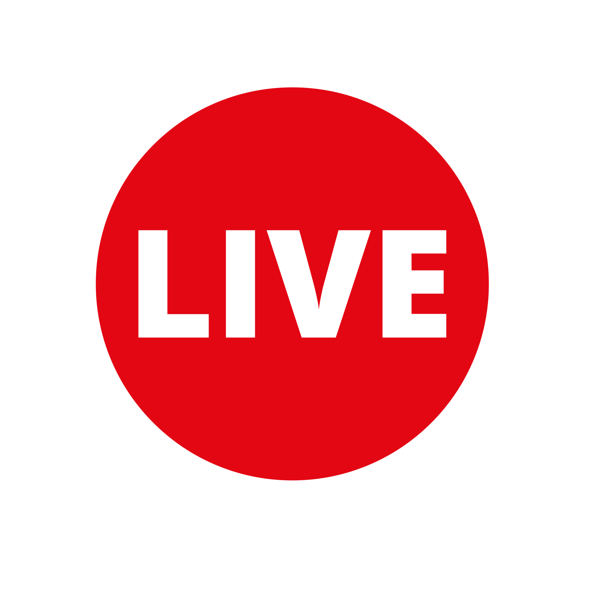 Red Live Button Icon For Tv And Streaming On A Transparent Background