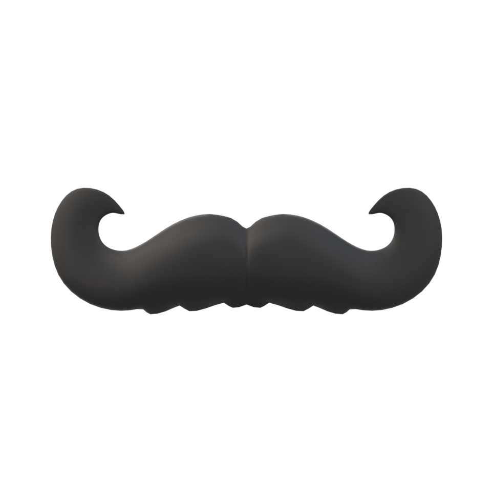 frisé moustaches isolé sur une transparent Contexte png