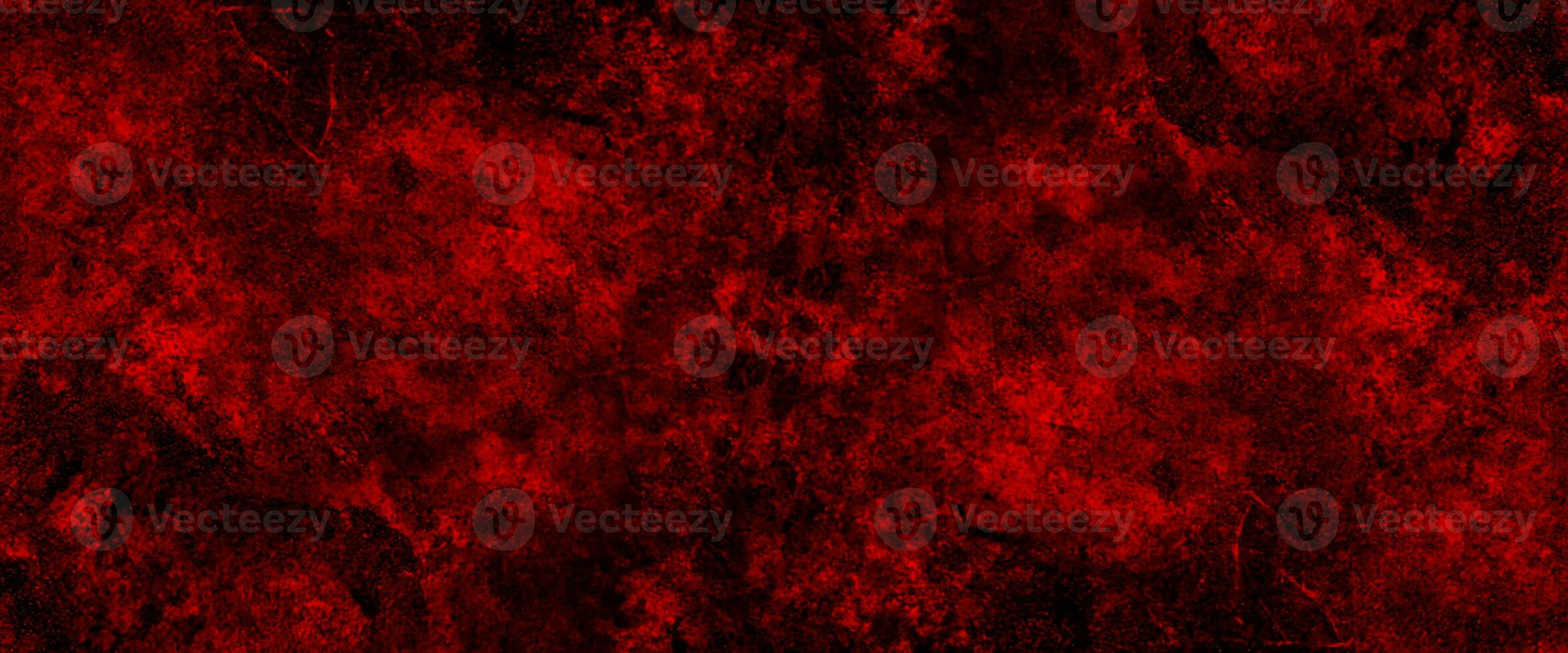 Burning coals and crack surface. Black and red rock stone background. Dark red horror scary background. Old wall texture cement black red background. Red grunge textured stone wall background. photo
