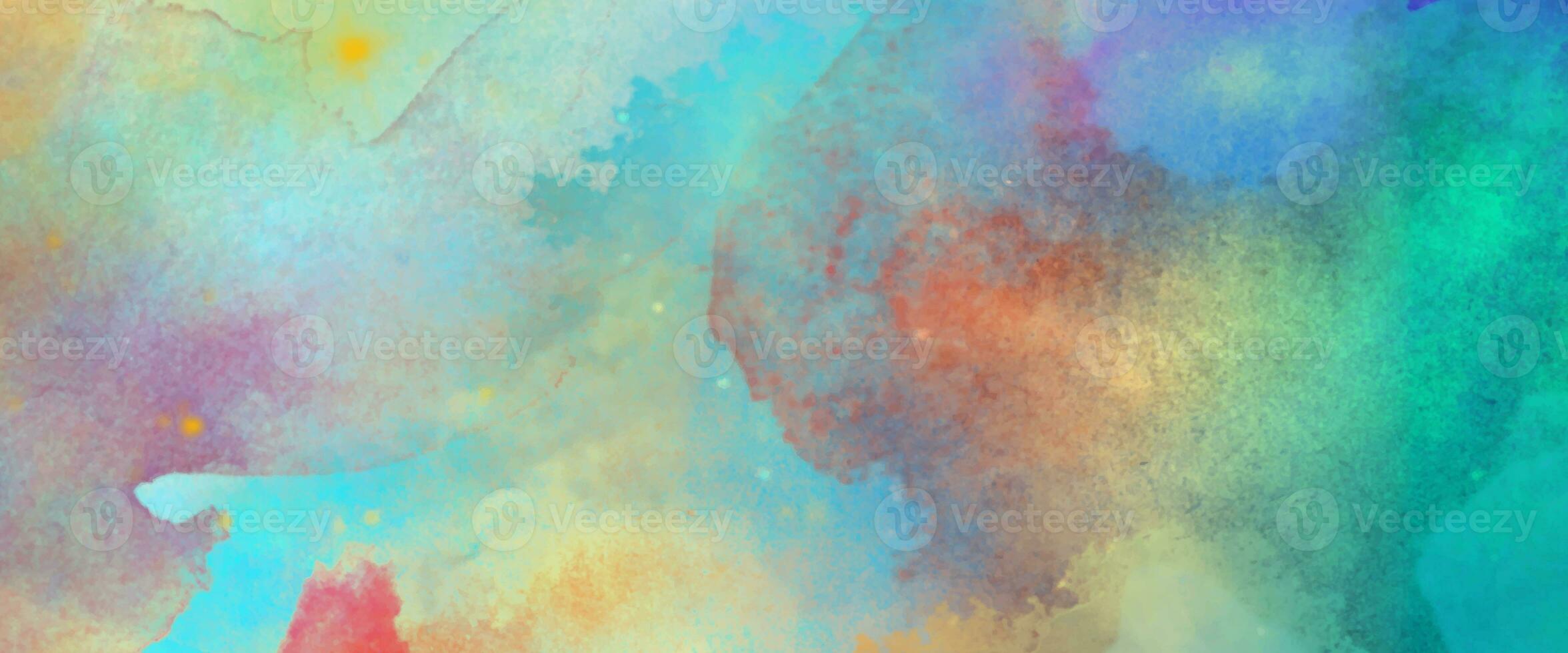 Colorful watercolor background. Cosmic fuchsia neon multicolor paper textured aquarelle canvas design. photo