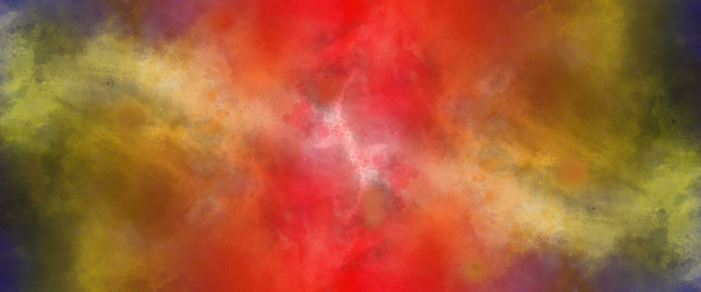 red and yellow background, abstract watercolor background with space. colorful sunrise or sunset colors in cloudy shapes. beautiful hues of yellow gold and pink in hand painted watercolor background photo