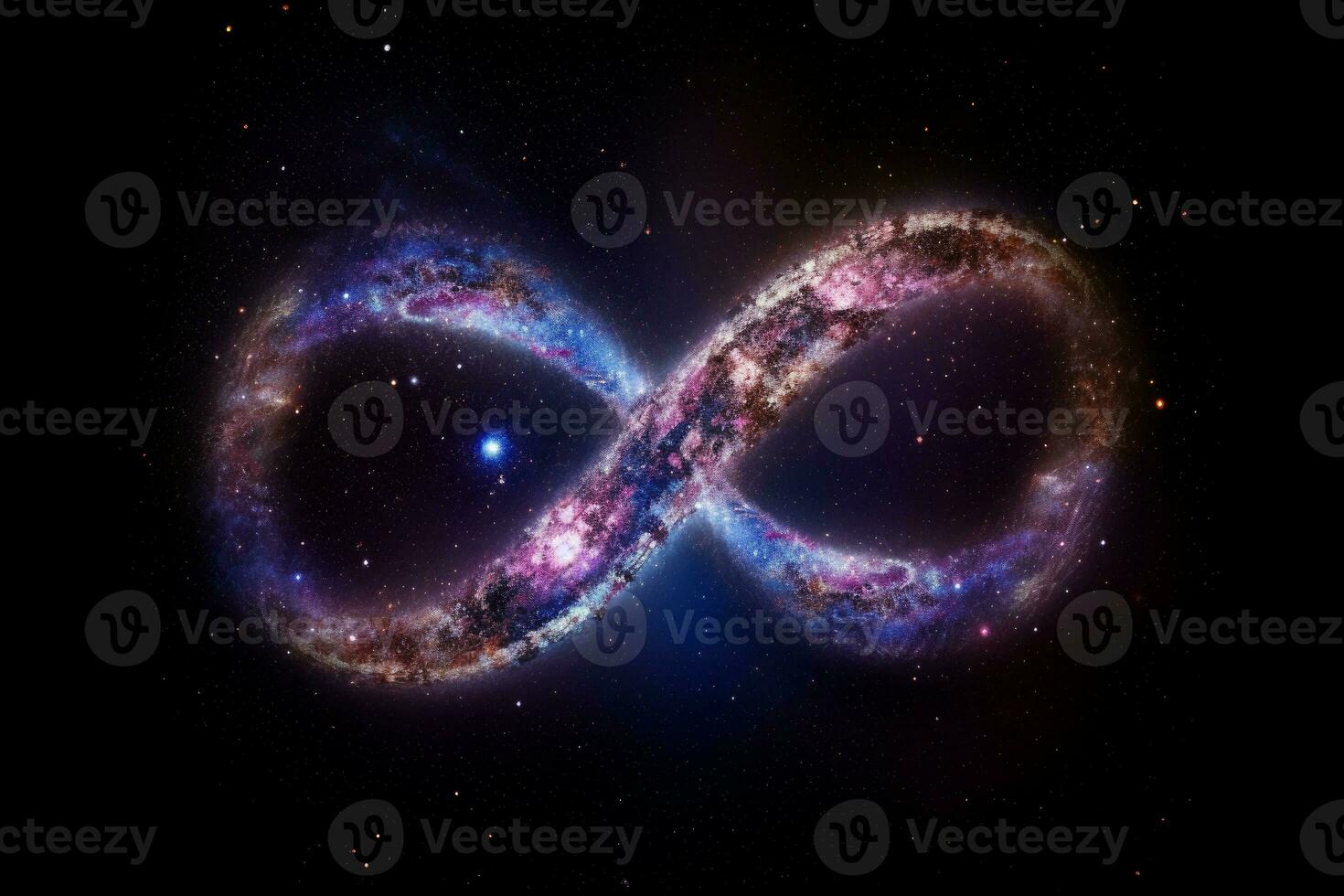 Infinity sign universe stars. Generate Ai photo