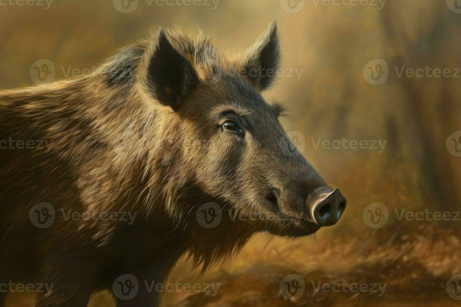 Wild boar. Generate Ai photo