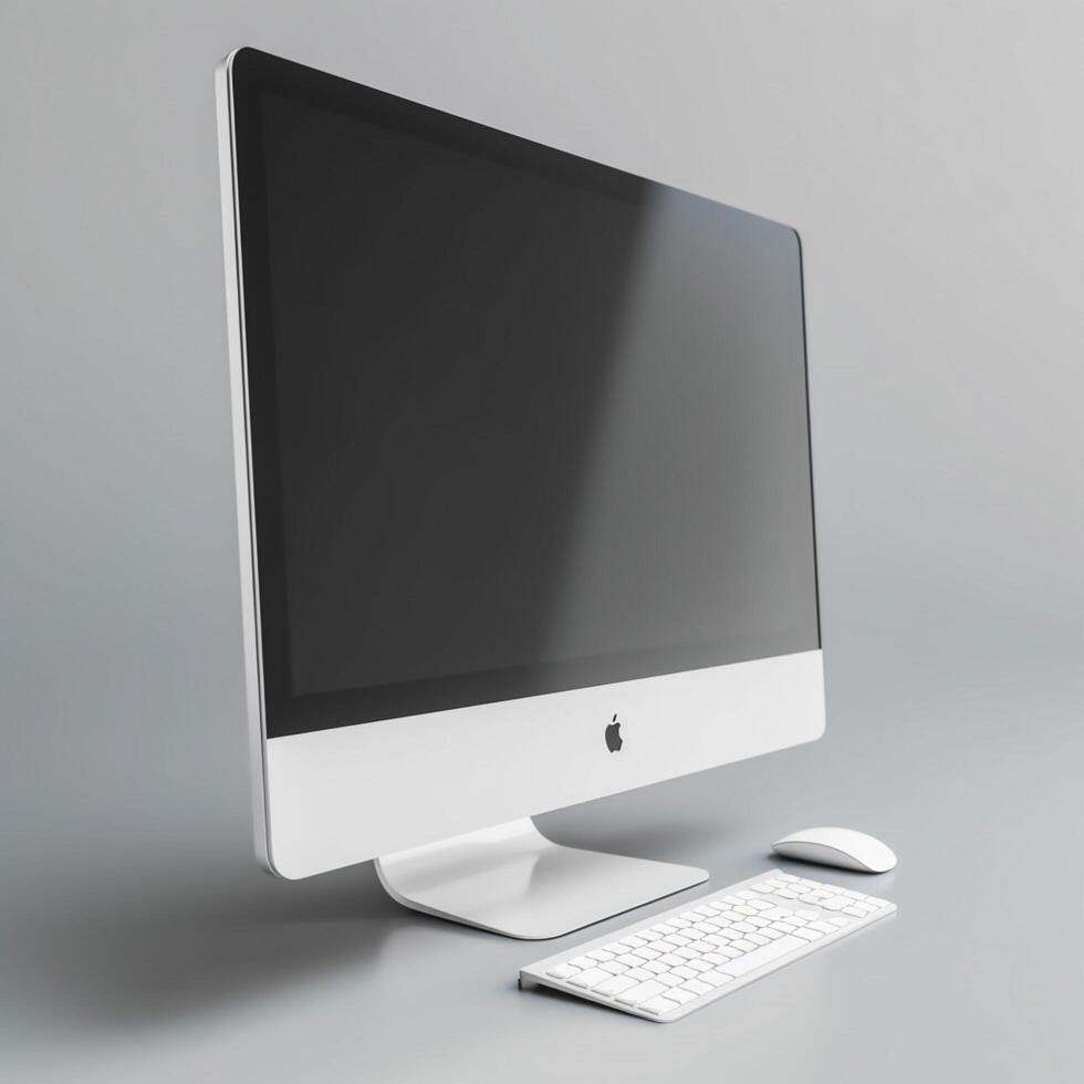 A white blank computer screen photo