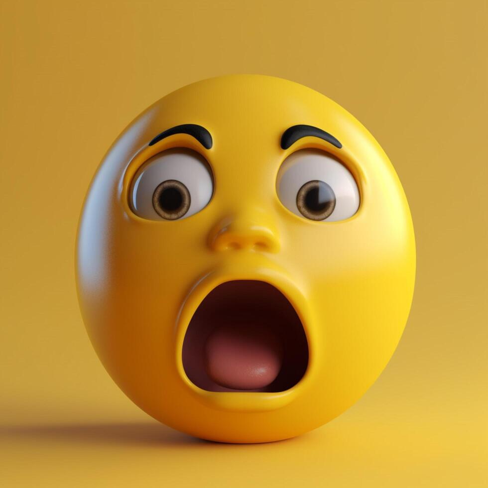 A emoji with surprise face photo