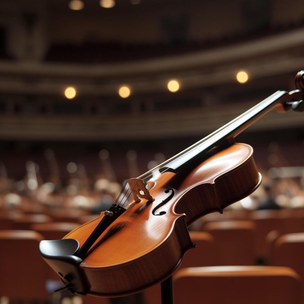 A violin on a table photo