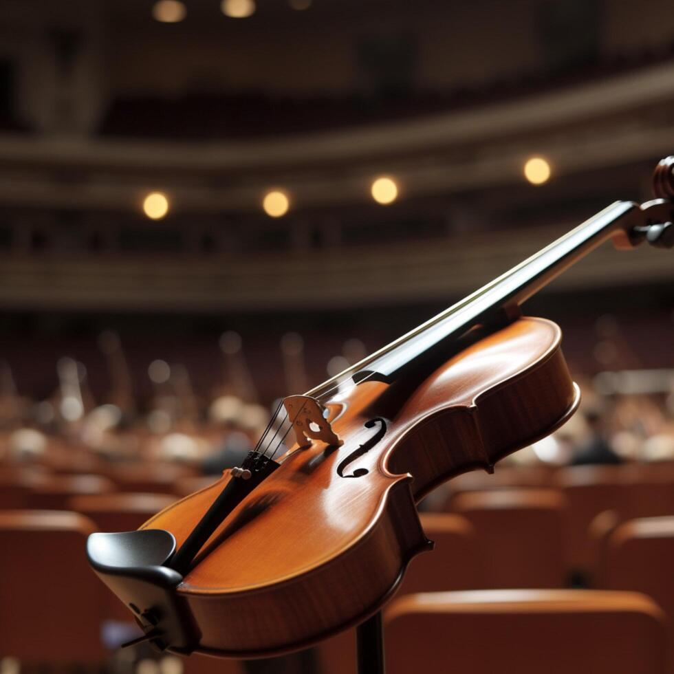 A violin on a table photo