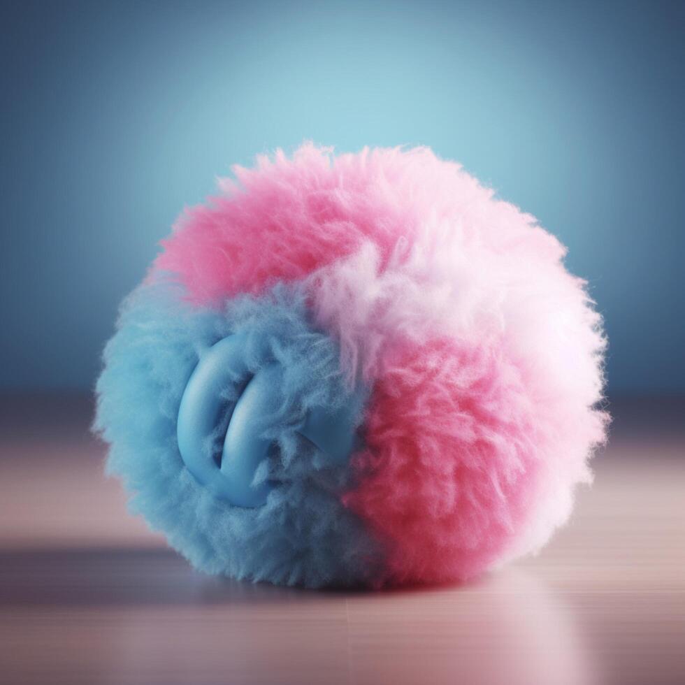 A blue and pink ball photo