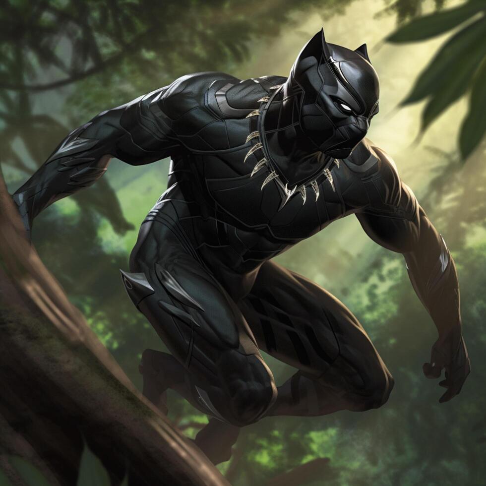 A panther like a superhero photo