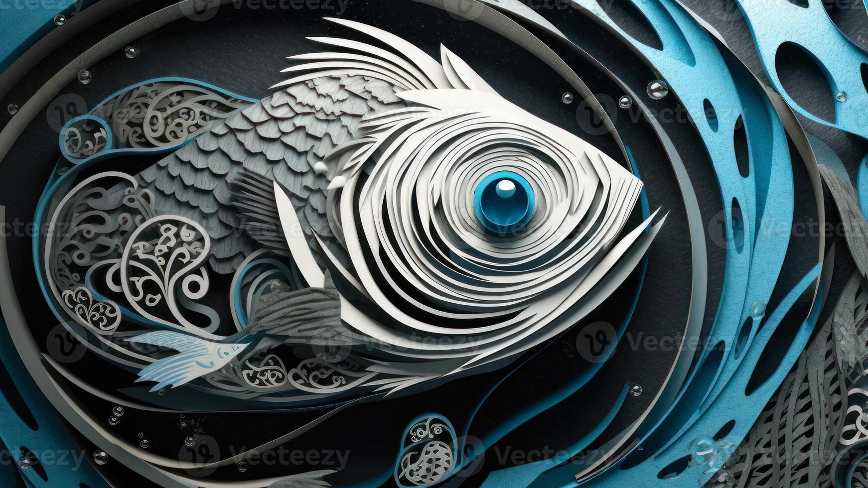 abstract sea product fish logo photo