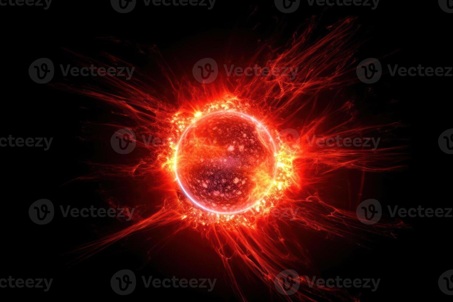 red sun solar flares photo