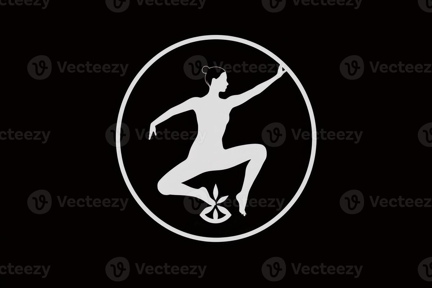 yoga meditación símbolo logo generativo ai foto