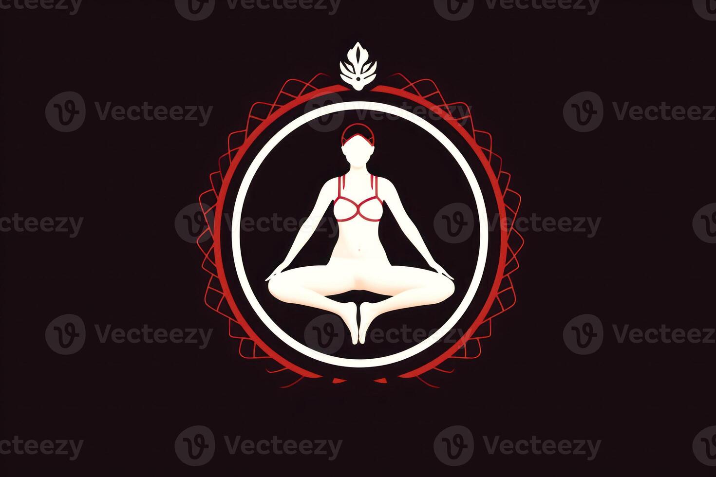 yoga meditación símbolo logo generativo ai foto