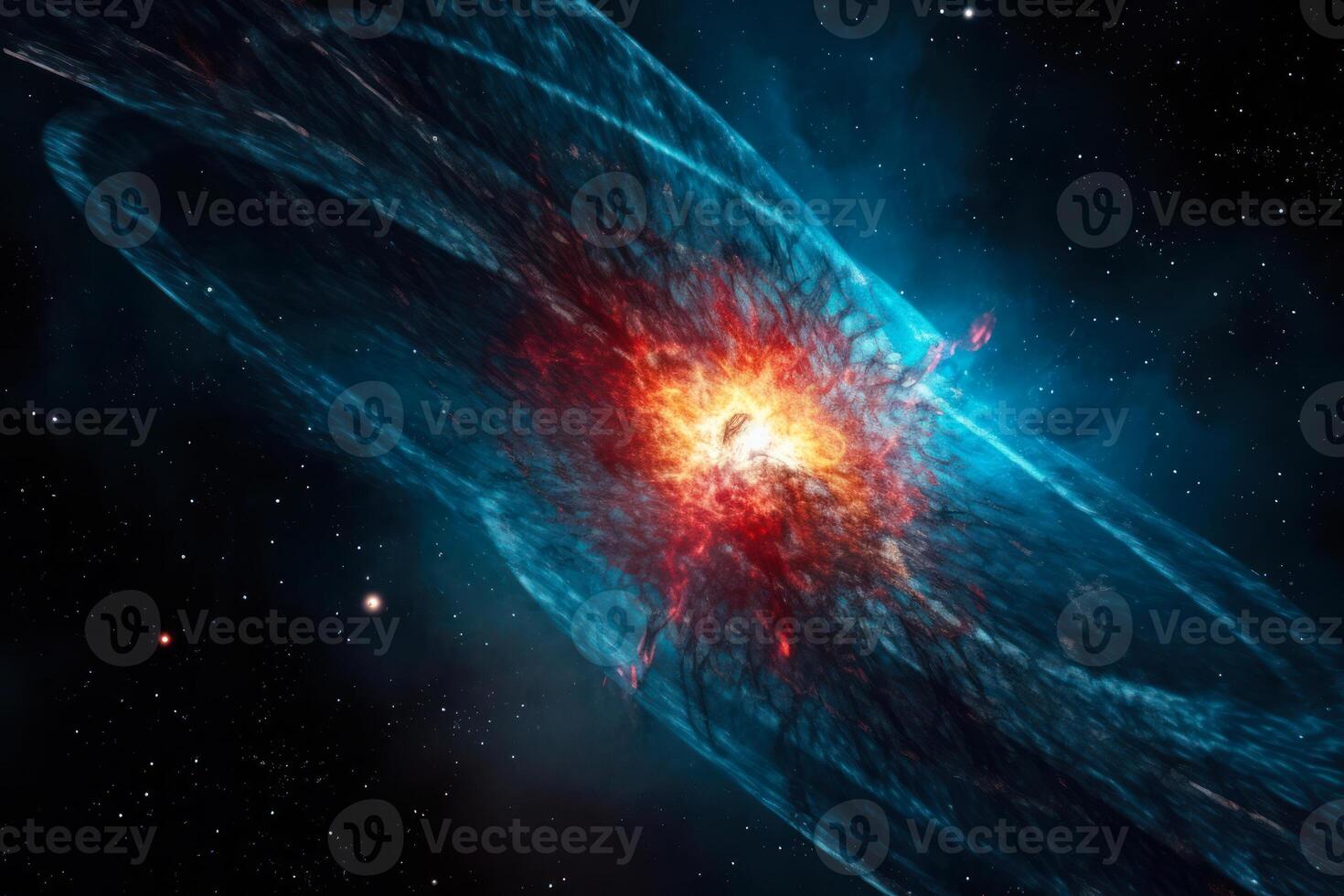 colorful energy supernova explosion in space abstract background photo