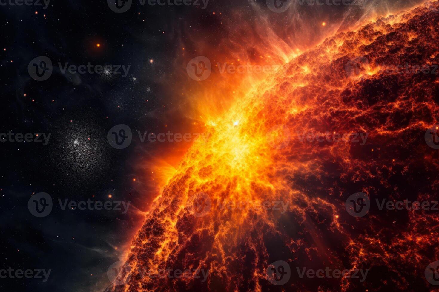 flare in the sun, fiery explosion in the universe photo