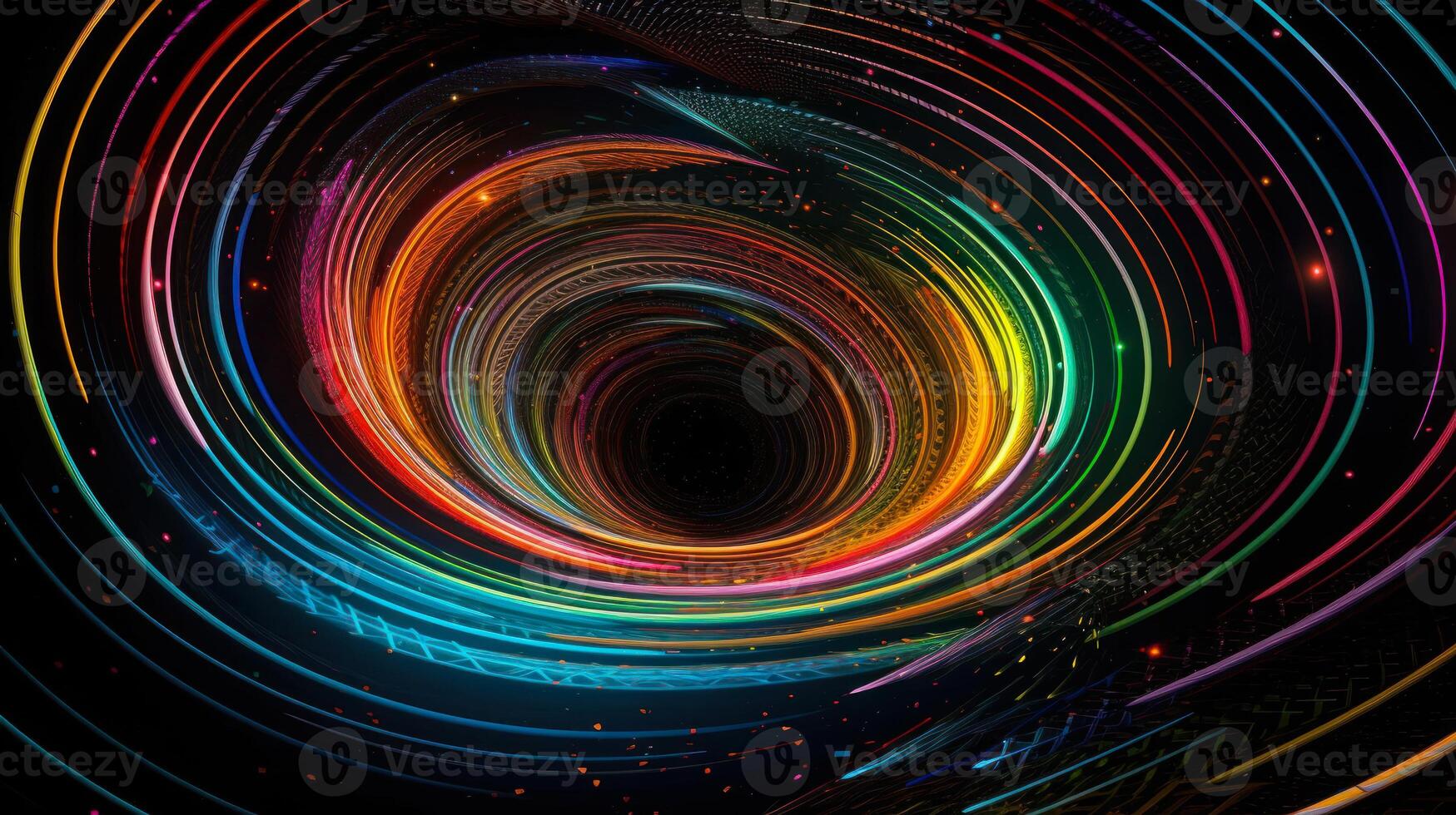 colorful circle spiral sci-fi funnel photo