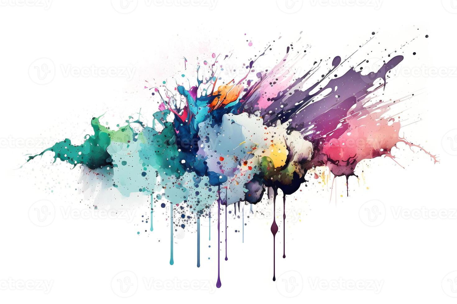 content, Abstract colored watercolor on a white background. Spot of paint. The color is absorbed into the paper. photo