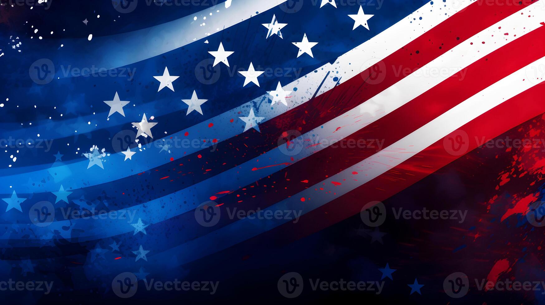 content, USA Veterans Day background. Illustration of an abstract grunge brushed flag with text. Template for a horizontal banner photo