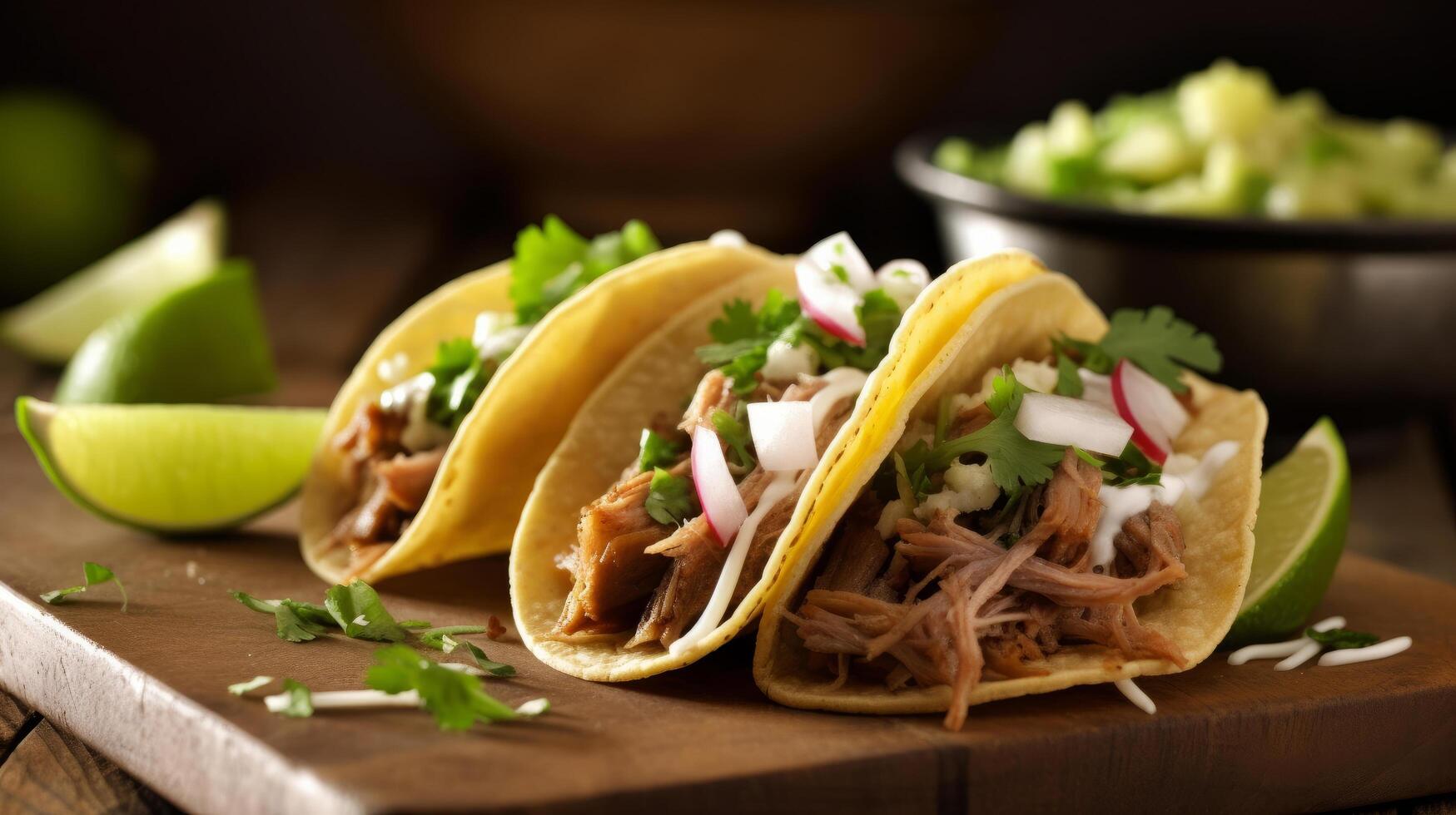 Mexican pork carnitas tacos Illustration photo