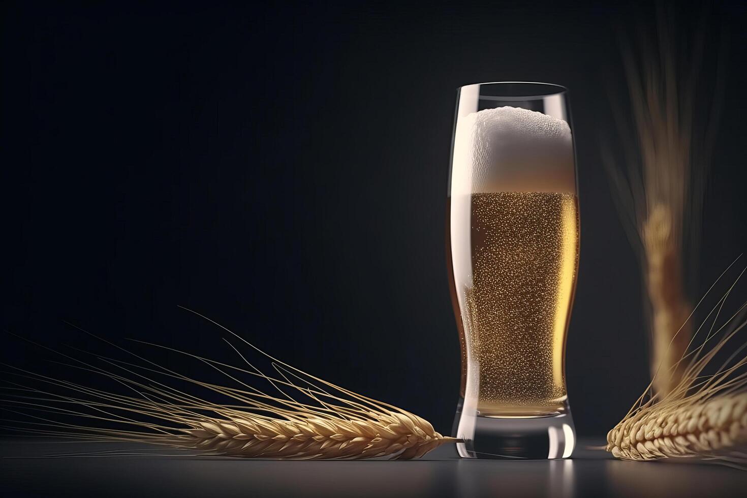 Glass of beer ad background. Illustration photo