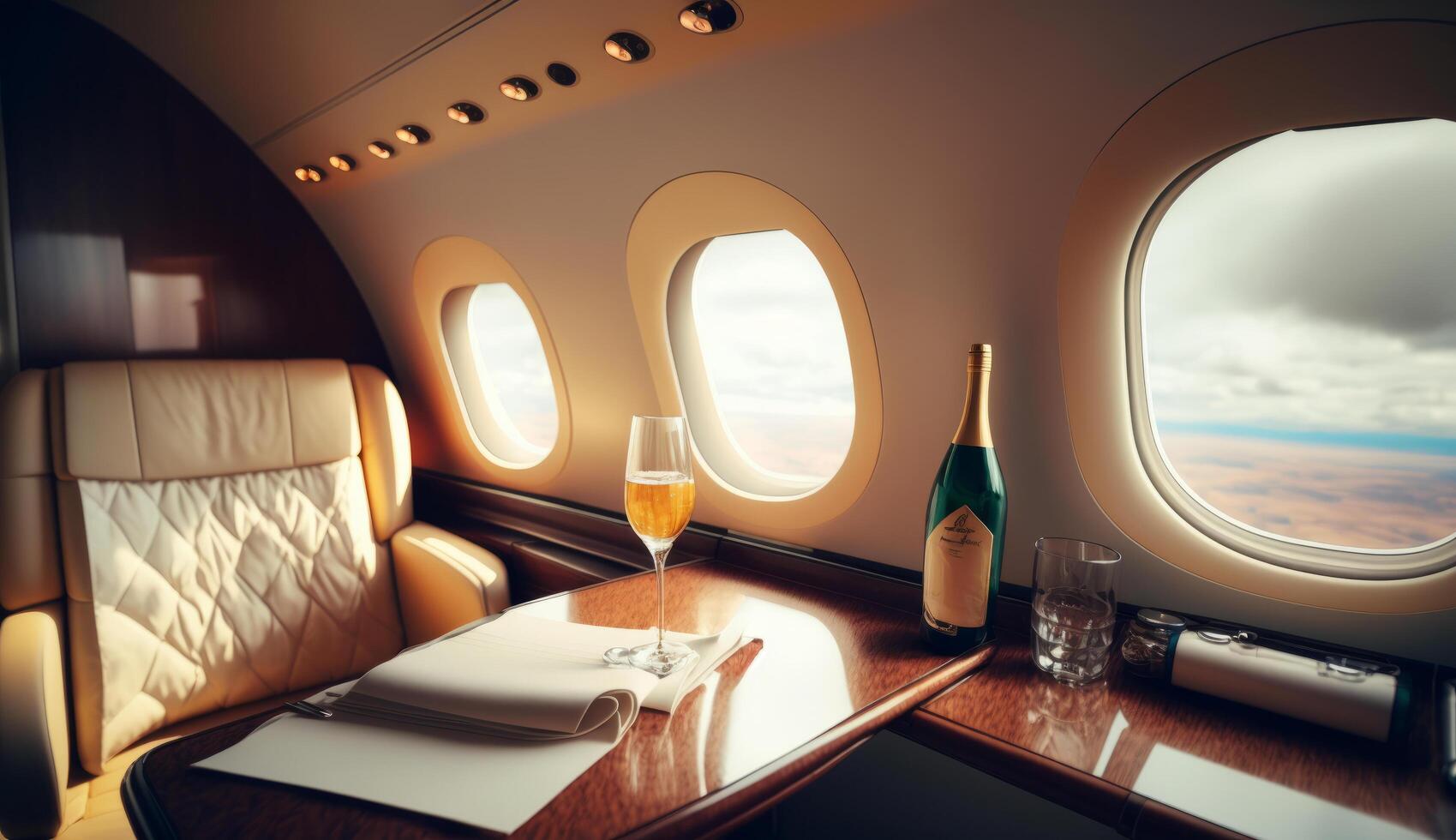 Luxury Jet Interior. Illustration photo