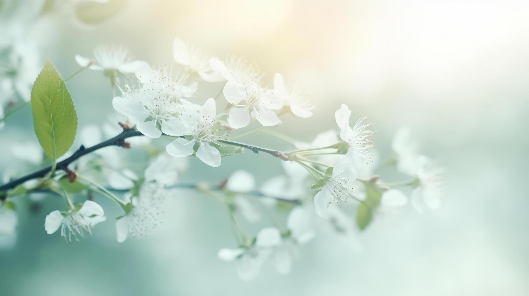 primavera florecer arboles antecedentes. ilustración ai generativo foto