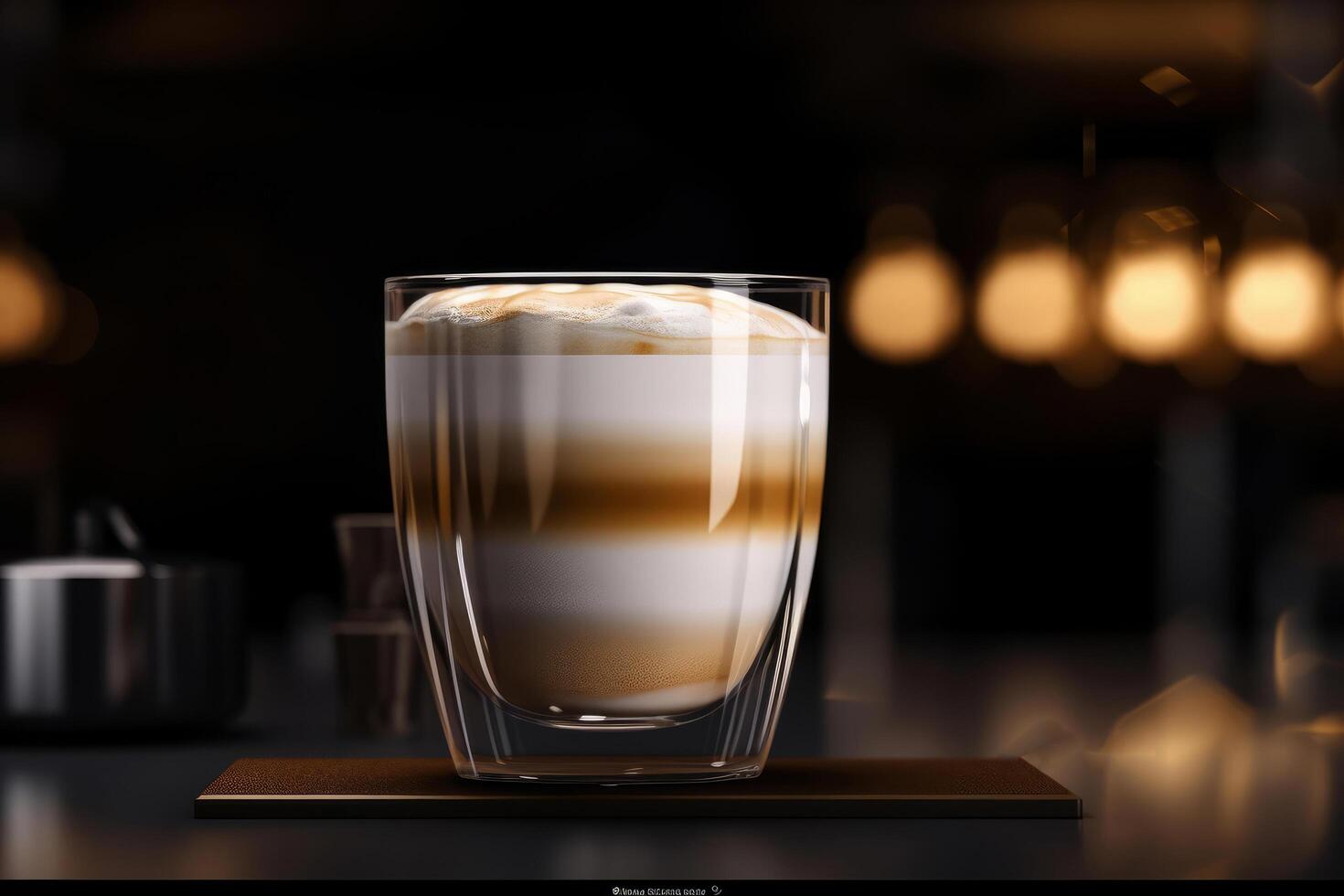 Glass of cappuccino. Illustration photo